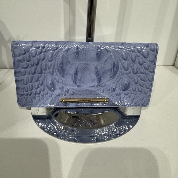 Brahmin 2 piece set periwinkle Embossed Leather Clutch Set - Picture 4 of 7